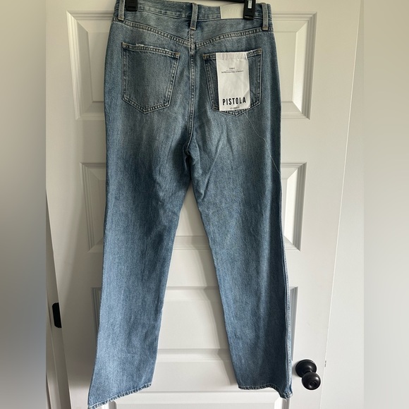 Pistola Cassie Super High Rise Straight Leg in April Showers - Picture 6 of 8